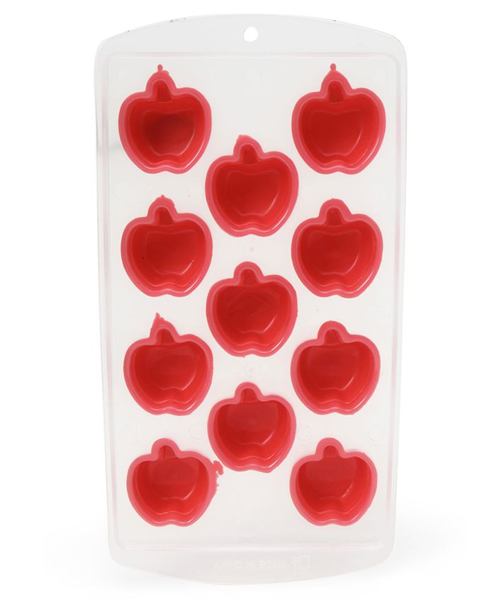 Apple Shaped Ice Cube Tray - Red & White