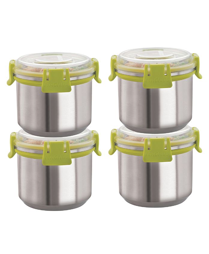 Magnus Airtight Food Storage Containers Set Of 4 Green - 500 Ml Each