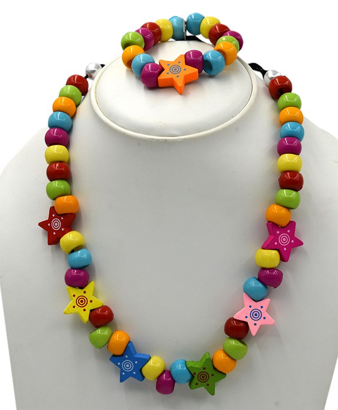 Magic Needles Necklace & Bracelet Set Star Design - Multicolor