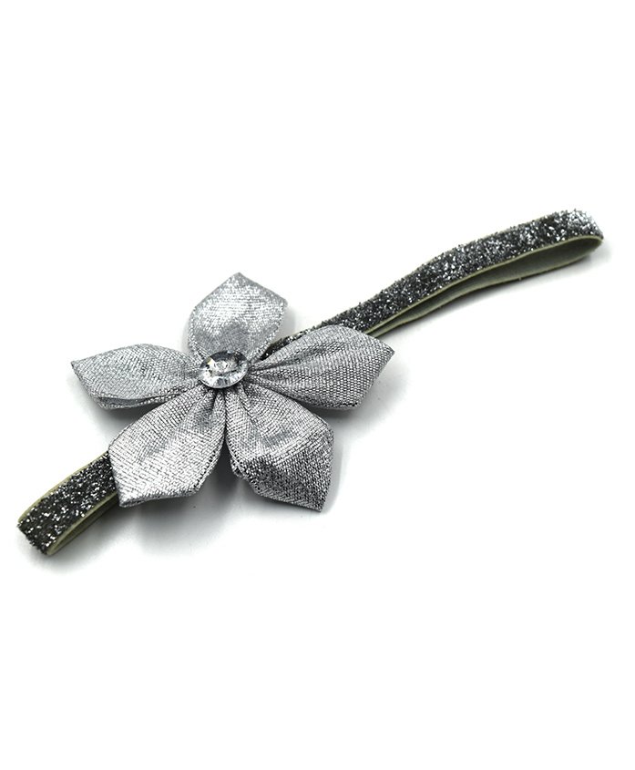 Magic Needles Headband Flower Applique - Silver