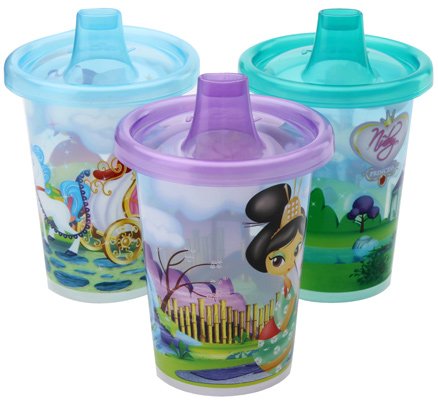Nuby - Set of 3 Cups with Sipper - Princess
