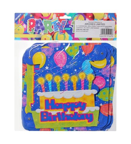 Archies Party Time Banner - Happy Birthday