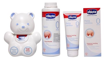 Chicco - Talcum Powder + Protective Soothing Ointment + No Tears Gentle Shampoo