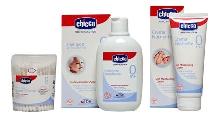 Chicco - No Tears Gentle Shampoo + Soft Moisturising Cream + Cotton Buds
