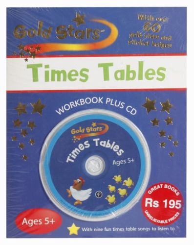 Gold Stars Times Tables Work Book Plus CD