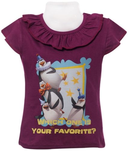 Madagascar - Short Sleeves Top with Madagascar Characters Print