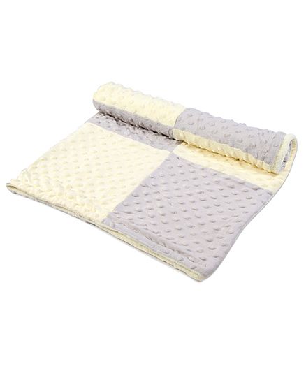 Baby Oodles Popcorn Fleece Baby Blanket - Mauve And Beige