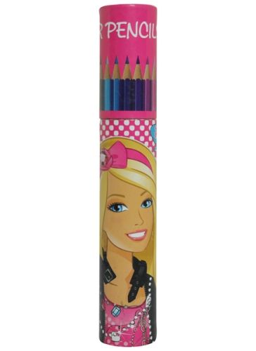 Barbie - Color Pencil Box 12 Shades, For Long Lasting Coloring Fun!