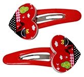 Hair Clip - Heart Print