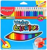 Maped - Water Color Peps with Brush 24 color pencils to give your drawings a water color...