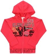 Full Sleeves Hooded Sweat Shirt With Elephants Print