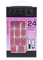 Faces Nail Favorites 24 Artificial Nails - Red o Red
