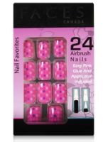 Faces Nail Favorites 24 Airbrush Nails -  Purple 