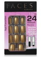 Faces Nail Favorites 24 Airbrush Nails - Partylicious 