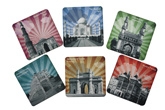 Eco Corner - Monuments of India Sunburst Coaster Set