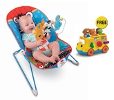 Fisher Price - Adorable Animals Baby's Bouncer with Free Gift