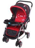 Fab N Funky -  3 Position Baby Stroller Black & Red