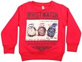 Stylish Sweat Shirt With Wrist Watch Print