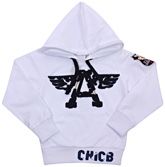 Pullover Hooded Sweat Shirt With CHICB Print