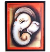 Aakriti Digital Painting on Fabric - Lord Vighnavinayaka