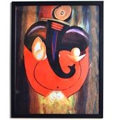 Aakriti Digital Painting on Fabric - Lord Vighnavinayaka