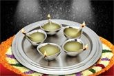 Silver Queen - Diya Thali Set