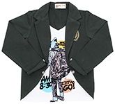 T-Shirt With Full Sleeves Attached Jacket