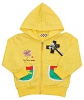 Hooded Sweat Shirt With Butterfly Print