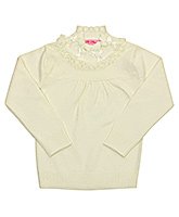 Full Sleeves Sweater With Frill Neck