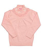 Full Sleeves Sweater With Frill Neck