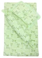Fab n Funky - Bed Set Cotton Rabbit Print Soft Green
