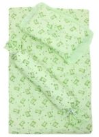 Fab n Funky - Bed Set Happy & Bear Print Soft Green