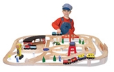  Melissa & Doug - Wooden Railway Set 