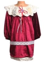 Bambini - Party Wear Frock With Satin Rose And Ribbons