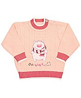 Full Sleeves Bear Print Sweater