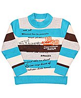 Full Sleeves Round Neck Striped Sweater