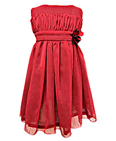 Faye - Brick Red Chiffon Dress