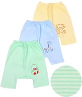 Baby Hug - Striped Printed Diaper Leggings With Cute Print