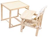 Wooden High Chair & Table Set