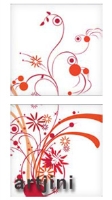 Artjini - Abstract Floral In Red