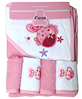 Owen - 5 Piece Starter Set Hooded Towel With 4 Wash Cloths