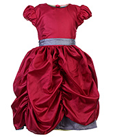SAPS - Puff Sleeves Party Wear Gown With Gathers