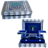 Little India Metal Colorful Meenakari Work Jewellery Box - DLI3HCF174