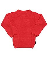 Full Sleeves Round Neck Red Sweater