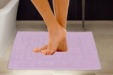 Handloomwala Cotton Bath Mat Set - Purple