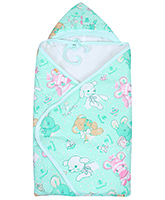 Tinycare - Hooded Towel With Teddy Print