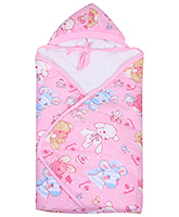 Tinycare - Hooded Towel With Baby Print
