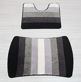 Obsessions 2 Pieces Toilet Set - Black And Grey
