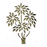 Redbug Stenciled Paper Shades - Tree Pattern