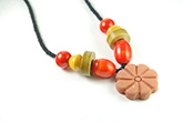 Redbug Terracotta and Wooden Bead Jewellery - Flower